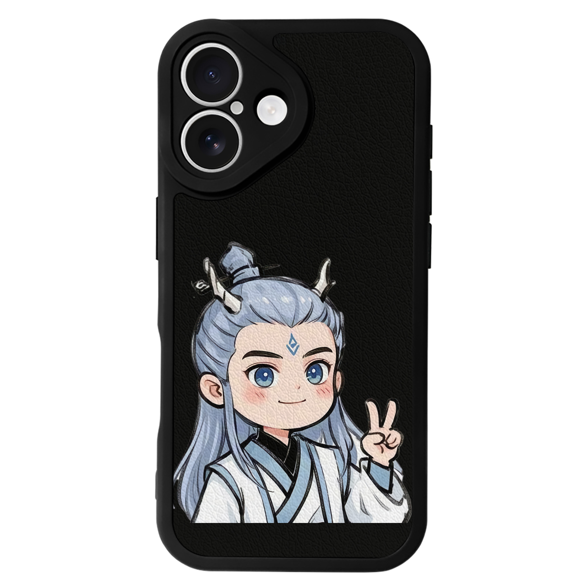 （画像用） Ne Zha 2 ナタ 魔童の大暴れ 【iPhone 16シリーズ対応】シリコンスマホケース（レザー調） 材質：シリコン